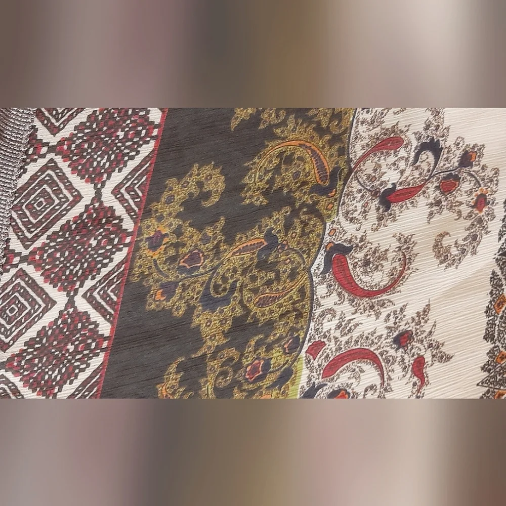 Rayon Scarf with Tassels